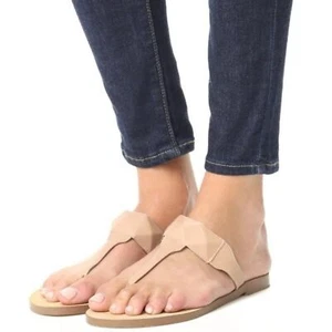 Rebecca Minkoff ‘Eloise’ Leather Stud Thong Sandals - Picture 1 of 8