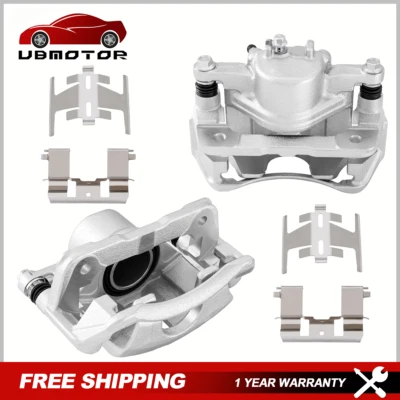 Set Front Brake Calipers w/Bracket Fit For 1997-2001 Honda CR-V L4 2.0L NEW - Image 1 of 4