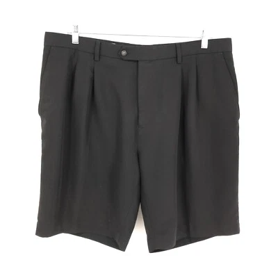 Pantalones Cortos Cutter Buck Para Hombre 40 Negros Plisados Frontales Chino Bolsillos Preppy Foto 1 de 4