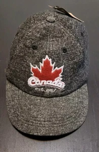NEW Canada Youth Hat CHARCOAL EST 1867 Red Maple Leaf Size XS 4-6 - Picture 1 of 6