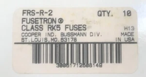NEW. FRS-R-2 Bussmann 2A Fuses. Class RK5. New In Box, Qty. 10 MADE IN U.S.A. - Picture 1 of 1