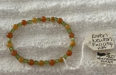 Adventurine & Peridot Bead Bracelet New Karen Newton Great Condition  - Image 1 of 2