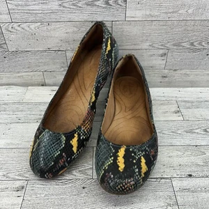 Clarks Indigo Womens Faux Snake Skin Ballet Flats Slip On Shoes Casual Size 8.5 - Picture 1 of 12