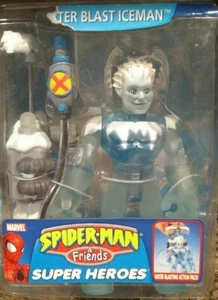 WATER BLAST ICEMAN SPIDER-MAN & FRIENDS 6" Figure SUPER HEROES Toy Biz New - Picture 1 of 5