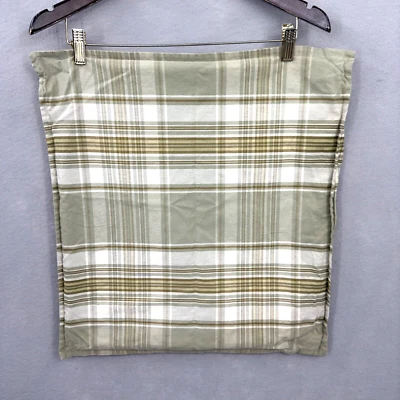Restoration Hardware Plaid Pillow Cover Square Cotton Green Set of 5 READ DETAIL - Image 1 of 4