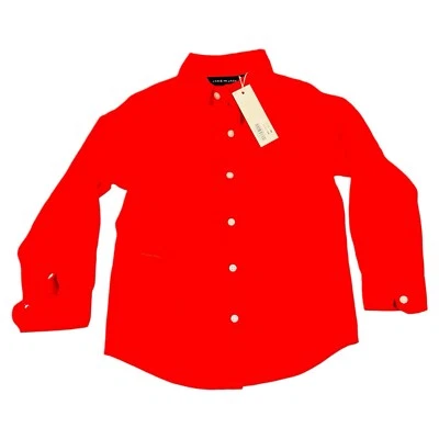 Camisa Janie and Jack Lino Roja Talla 4 NUEVA CON ETIQUETA Foto 1 de 4
