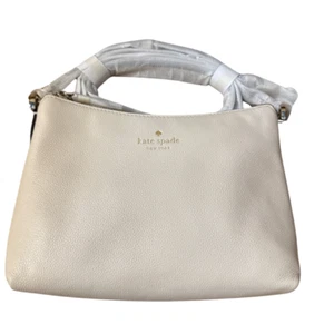 Kate Spade Bailey Textured Leather Crossbody Handbag Bag Parchment Beige Purse - Picture 1 of 2