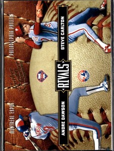2004  Donruss Leather & Lumber #LLR-20 Andre Dawson / Steve Carlton SN2499