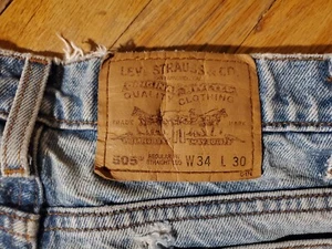 levis 505 34x30 Washed Blue - Picture 1 of 4