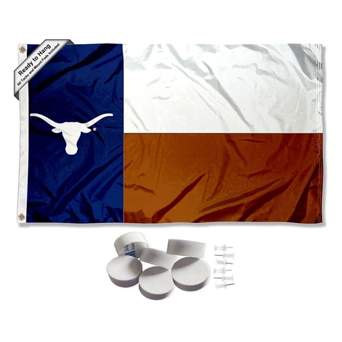 Texas Longhorns State TX Large Logo Tapestry Banner Cover