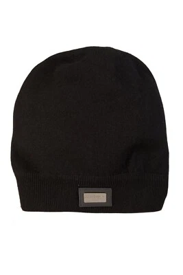 Chapéu gorro Dolce & Gabbana L78128 masculino preto logotipo placa tamanho único - Imagem 1 de 4