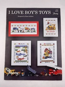 I LOVE BOY'S TOYS - IMAGINATING #128 CROSS STITCH LEAFLET - Picture 1 of 6