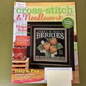 New ListingCross Stitch & Needlework May 2013 magazine strawberries spring birds & more