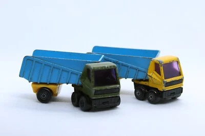 VHTF GREEN/YELLOW SET OF 2X Matchbox Lesney Superfast Articulated Truck No. 50 - Image 1 of 4