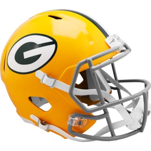 Casco de fútbol americano réplica tamaño completo velocidad retro Green Bay Packers 1961-79 - Imagen 1 de 4
