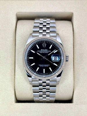 NUEVO 2025 Rolex Datejust 36 mm 126234 acero inoxidable Jubilee esfera negra Foto 1 de 4