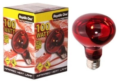 Reptile One 100 Watt Infrared Heat Globe Lamp Eddison Screw Fitting Snake Lizard - image 1 of 4