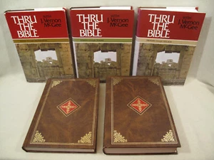 Vintage Lot of Thru the Bible By J Vernon McGee Complete Set Volume 1-5 HC DJ 1980's - Bild 1 von 16