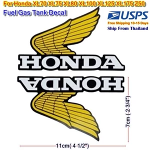 Decal Sticker Wing Fuel Tank For Honda XL70 XL75 XL80 XL100 XL125 XL175 Z50  - Picture 1 of 9