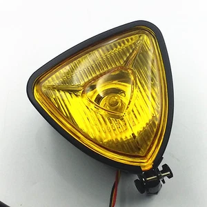 Faro de crucero triángulo ámbar para Harley Honda Suzuki Yamaha Triumph Victory - Imagen 1 de 12