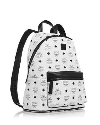 Mochila MCM Stark en Visetos - Blanca Foto 1 de 4