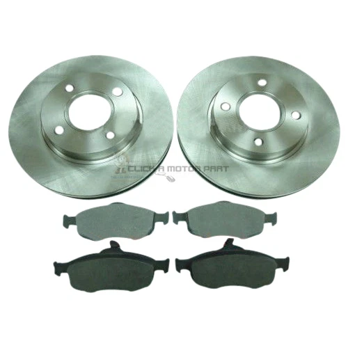 JUEGO DE 2 DISCOS Y PASTILLAS DE FRENO DELANTEROS FORD COUGAR 2.0 1998-2002 NUEVO Foto 1 de 1