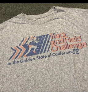 New Men's MedGolden State California 1982 Track And Field Vintage Gray T Shirt - Picture 1 of 3