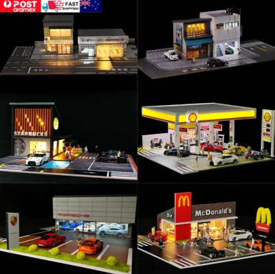 Diorama 1/64 Parking Lot Model LED Lighting Diecast Garage Display Storage AU - image 1 of 4