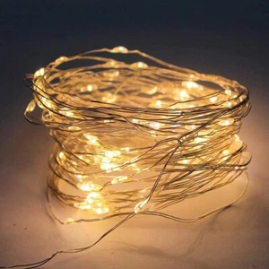 LED String Lights, Fairy Lights, 33Ft 100LED Warm White Lights Indoor & Outdoor - Picture 1 of 7