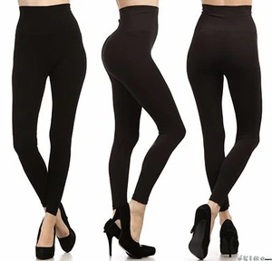 Tummy Control High Waist Warm Winter Fleece Full Length Legging Stretch Pants - Picture 1 of 13