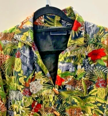 New identity Woman’s Tapestry Jungle Animal Print Shaket Jacket Size  2x - Image 1 of 4