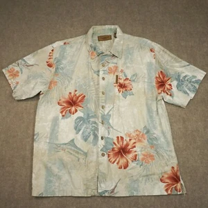 Clearwater Outfitters Camp Shirt Men's Medium Fishing Swordfish Flowers - Picture 1 of 15