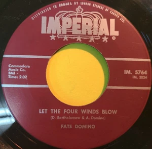FATS DOMINO ~ Deja que los cuatro vientos soplen ~ 45 rpm en Canadá - Imagen 1 de 2