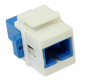 Keystone Jack Insert/Coupler - Fiber Optic SC (9/125 or 50/125) OM2/3/4 - Picture 1 of 2