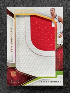 2024-25 Panini Immaculate Alexander Sarr Jumbo Patches Jersey Number RC /50 - Picture 1 of 2