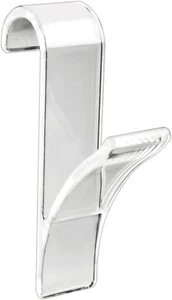 WENKO 4468161100 Hooks for towel radiator Transparent set of 2, Plastic, 2.5 x - Picture 1 of 5