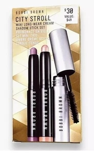 Bobbi Brown SET City Stroll Mini Long Wear Cream Shadow Stick & Mascara Set NIB - Picture 1 of 2