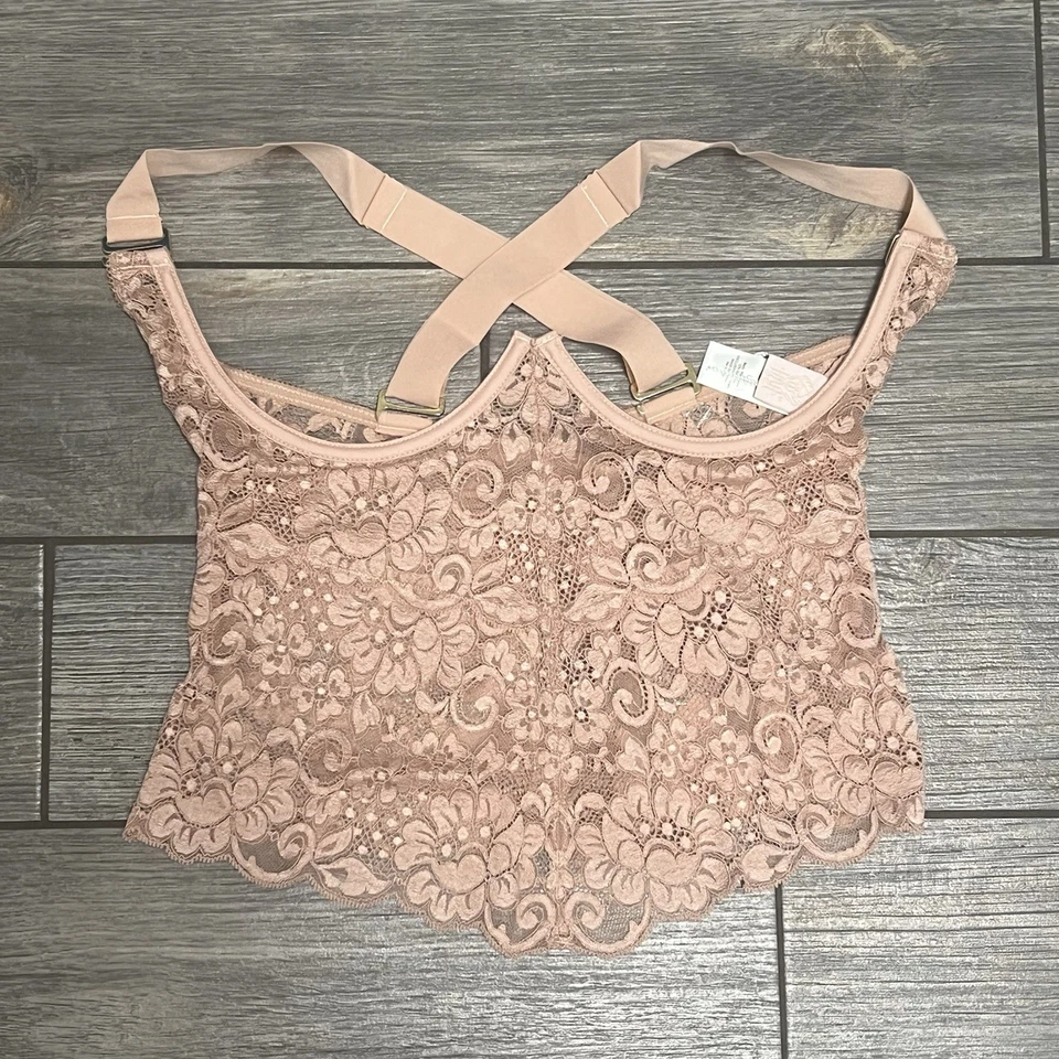 Nuevo con etiquetas Corsé We Are HAH Free People Bustier Top Talla Grande Busta Move Cobre Rosa Foto 1 de 4