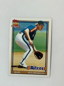 Tarjeta de béisbol vintage 1991 Topps 40 años Ken Oberkfell #286 Astros - Imagen 1 de 2