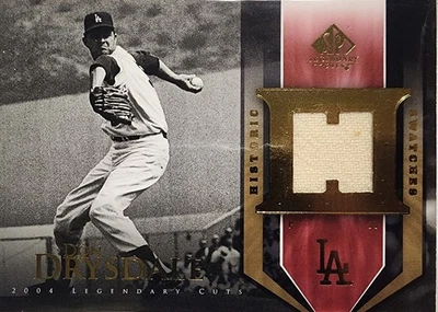 2004 UD SP Cortes Lendários, Amostras Históricas Drysdale, Calça Usada em Jogo Swatch - Imagem 1 de 2