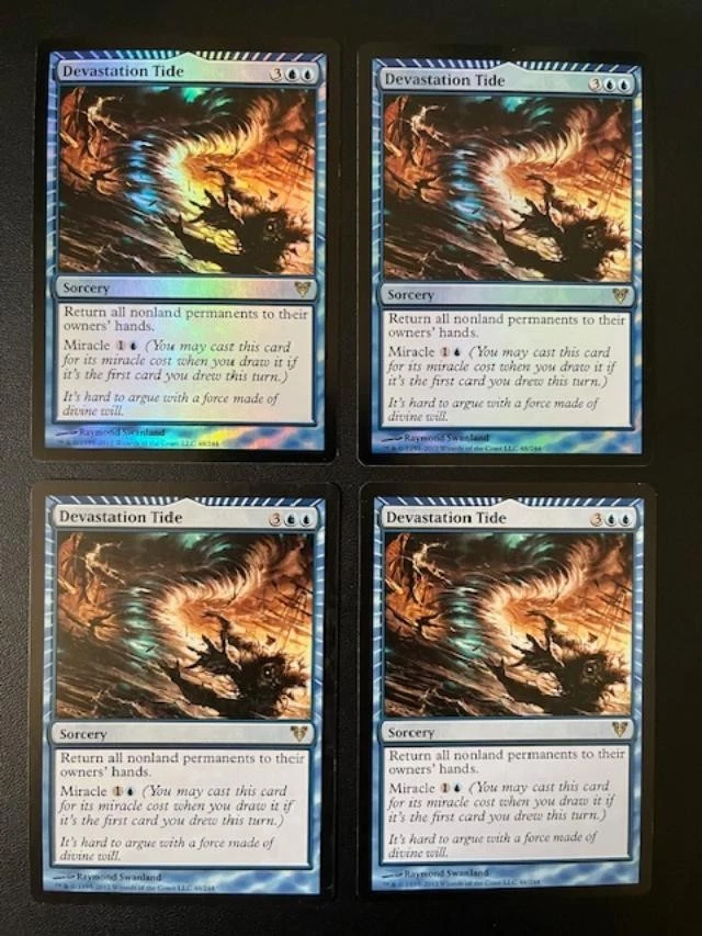 MTG - Devastation Tide x4 - Avacyn Restored (Two are FOIL) - Image 1 of 1