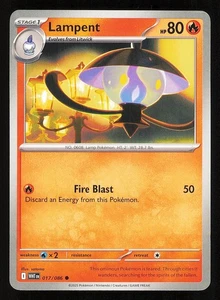 Lampent 017/086 Regular Near Mint Pokemon TCG Scarlet & Violet White Flare WHT - Picture 1 of 1