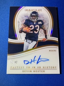 2024 Panini Immaculate Devin Hester #IR-DHE Immaculate Records AUTO /49 Bears - Picture 1 of 5