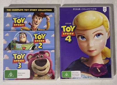 Toy Story 1 2 3 Complete Collection DVD + Toy Story 4 - FREE TRACKED POST  - image 1 of 4