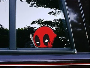 Deadpool Peeking Window Vinyl Car Decals Marvel Super Heroes Stickers Waterproof - Bild 1 von 5