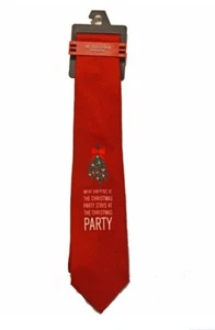 New St. Nicholas Square Red Party Christmas Musical Men's Tie NWT AE1 - Picture 1 of 1