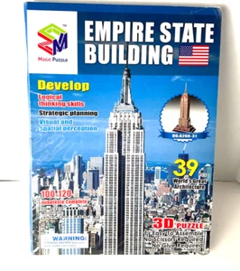 3D Magic Puzzle Empire State Building 39 Pcs 6.49''x4.72''x15.15'' Brand New - Picture 1 of 3