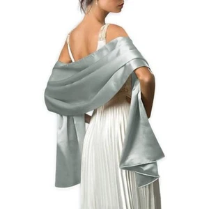 Shawls and Wraps for Evening Dresses Satin Shawl Wraps for Women Extra Long W... - Picture 1 of 3