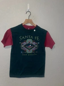 Youth 90s Vintage Santa Fe NM New Mexico Green Shirt Tee Kids Child M Medium - Picture 1 of 10