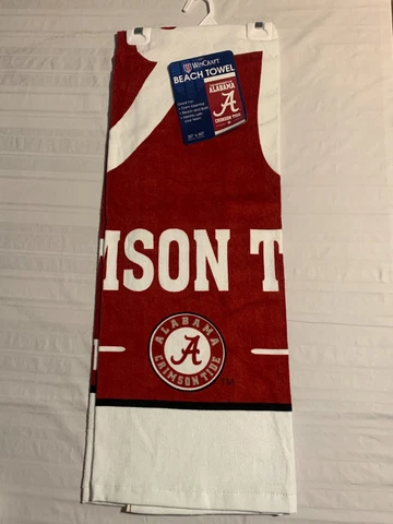 Alabama Crimson Tide NCAA 30" x 60" Beach Towel McArthur Brand New Cover